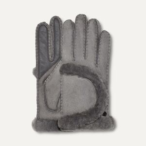 UGG, Sheepskin Exposed Seam Glove, Gray